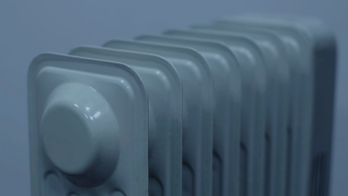 White winter heater